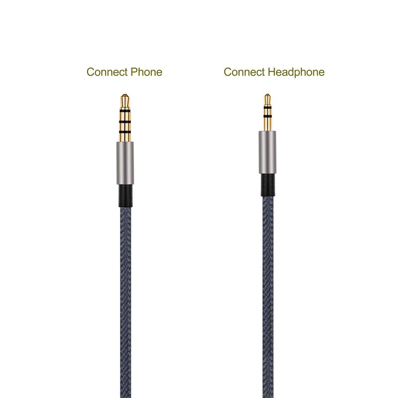 ABLET Audio Cable Replacement with in-Line Mic and Remote Volume Control - Compatible with AKG N60 N60NC Y45BT Y50 Y50BT Y40 Y55 K845BT K840KL Headphone and iPhone iPod Apple Devices - Image 3